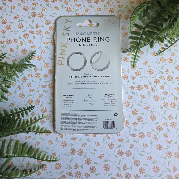 Magnetic Rose Gold Rhinestones Phone Ring - Picture 2 of 5